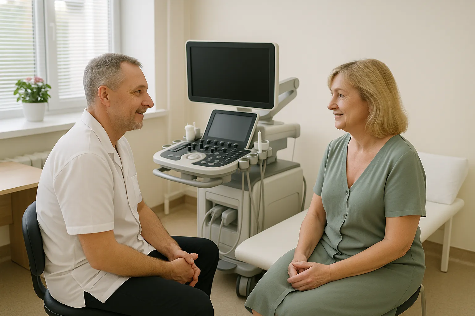 пройти УЗИ яичников в день назначения